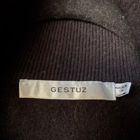 GESTUZ Black Zip Front Knit Mini Sweater Dress Size M - Picture 5 of 6